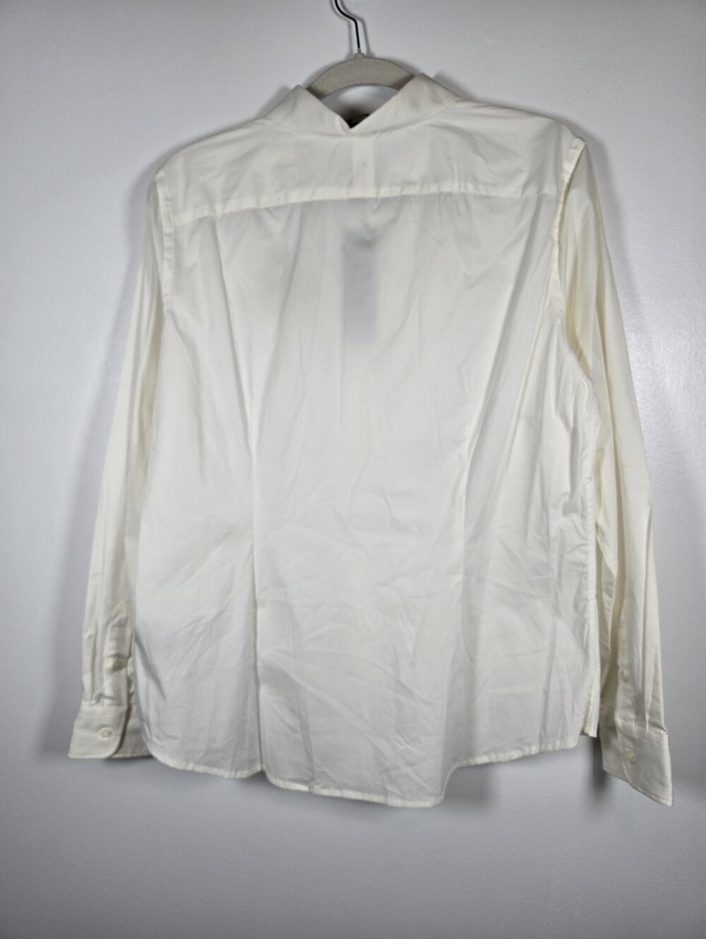 NEW Lauren Ralph Lauren Embroidered Crest Ivory Long Sleeve Button Down Top XL - Picture 13 of 16